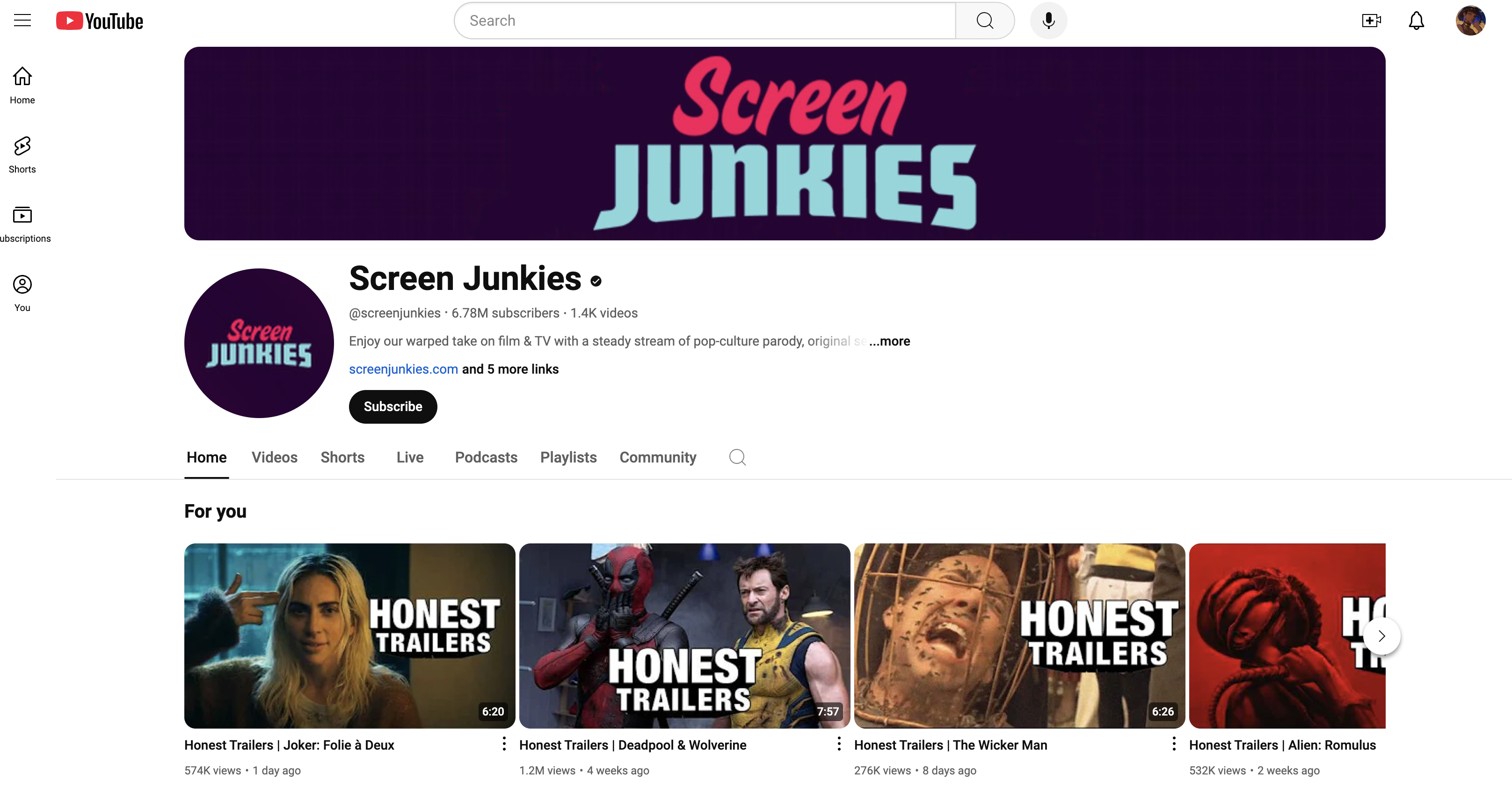 Screen Junkies - Honest Trailers